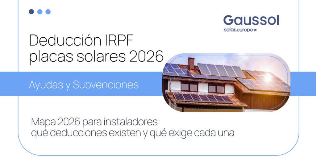 Deducción IRPF por la instalación de placas solares en 2026
