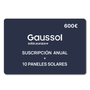 Promocion Suscripción anual de Gaussol + 10 Paneles